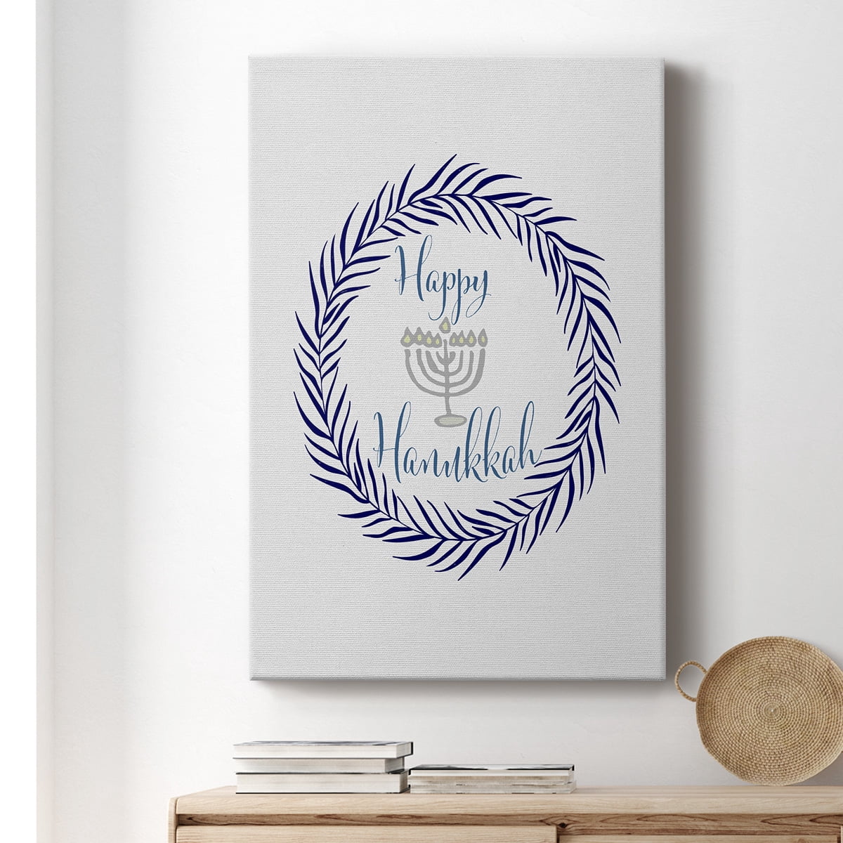 Hanukkah Wreath Premium Gallery Wrapped Canvas - Ready to Hang