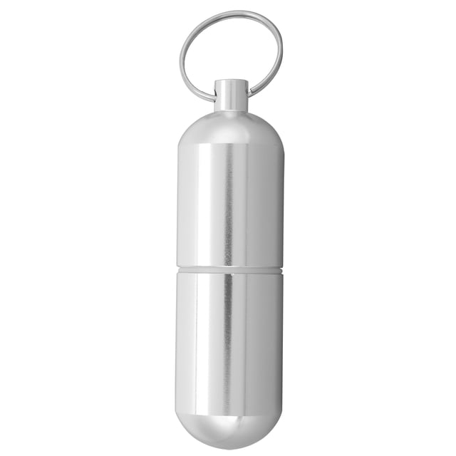 Pastillero con llavero pastillero de aluminio portátil Aleación de aluminio firme para cápsulas para pastillas para aceite de hígado de bacalao para vitamina E ANGGREK Otros