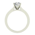 thumbnail image 3 of 1 Carat Round Cut Accented Cathedral Style Diamond Engagement Ring for Women 14k White Gold, 3 of 5