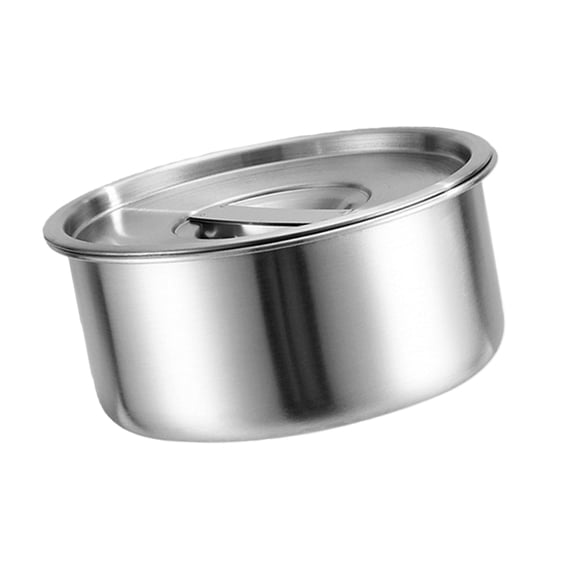 AOOOWER Elegant Stainless Steel Steaming Pot With Cover and Handle For Soup And Eggs