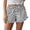 Black, variant on Women’s Striped Ruffle Hem Loungewear Shorts, Casual Summer Sleep Shorts with Elastic Waist & Pockets, Multi-Color, S,M,L,XL,XXL