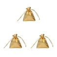 thumbnail image 1 of Moyic 100 piezas bolsas de joyería brillante cordón de regalo tela no tejida DIY boda fiesta celebraciones navidad dorado/5*7cm Type1 NO1, 1 of 6