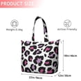 thumbnail image 4 of White and Pink Of Leopard Print Travel Tote Bags for Women Carry On,Large Weekender Bags for Women Travel,Multi Functional Duffle Bag for Work,Shopping,Sports, 4 of 5