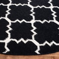 thumbnail image 3 of Safavieh Dhurries Brad Geometric Area Rug, Black/Ivory, 8' x 8' Round, 3 of 10