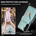 thumbnail image 3 of Crossbody Wallet Women Case for Samsung S24 Plus,[RFID Blocking] Credit Card Holder with Should Strap,Premium PU Leather Purse Metal Buckle Folio Flip Cover for Samsung Galaxy S24 Plus, Green, 3 of 8
