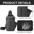 thumbnail image 3 of Nuevo bolso de pecho multifuncional para hombre, bolso de hombro de nailon, Mochila pequeña de tela espacial impermeable, 3 of 5