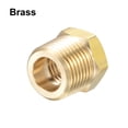 thumbnail image 4 of Adaptador reductor de accesorios de tubería de latón Uxcell para manómetros y sensores de temperatura 3/8" NPT x 1/4" NPT, 4 of 5