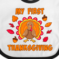 thumbnail image 4 of Inktastic My First Thanksgiving with Cute Turkey Boys or Girls Baby Bib, 4 of 4