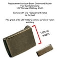 thumbnail image 2 of Antique Brass Military Flip Top Buckle 1.25" Width, 2 of 2