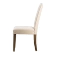 thumbnail image 3 of A and B Home A&B Home Set of 2 Armless Studded Back Parson Chairs Cream Beige Finish, 3 of 5