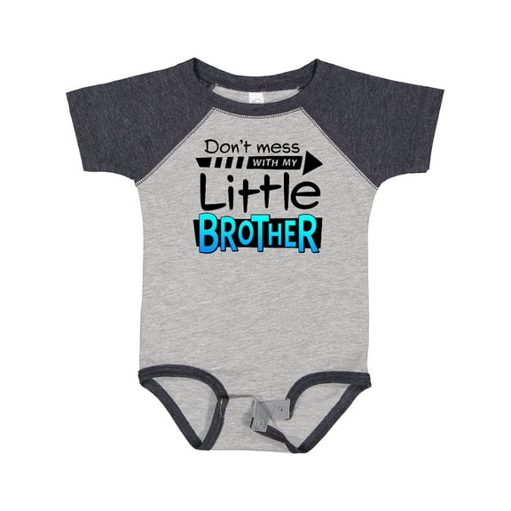 Inktastic Don't Mess with my Little Brother Boys or Girls Baby Bodysuit