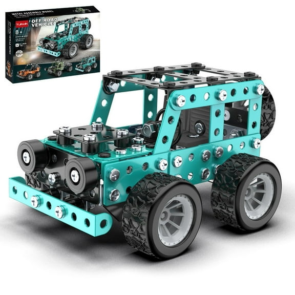 Building Car Metal Model Kits 190 Pcs For Boys 8-12 Erector Set Metal Building Blocks Toys Off-Road Car
