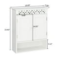 thumbnail image 6 of Zimtown Modern Carved Design Wall Mounted Bathroom Storage Cabinet, Medicine Cabinet, Over The Toilet Space Saver Organizer, White Finish, 6 of 9