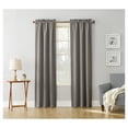 thumbnail image 3 of Sun Zero Easton Blackout Energy Efficient Rod Pocket Single Curtain Panel, 40 Inches x 63 Inches, Gray, 3 of 5