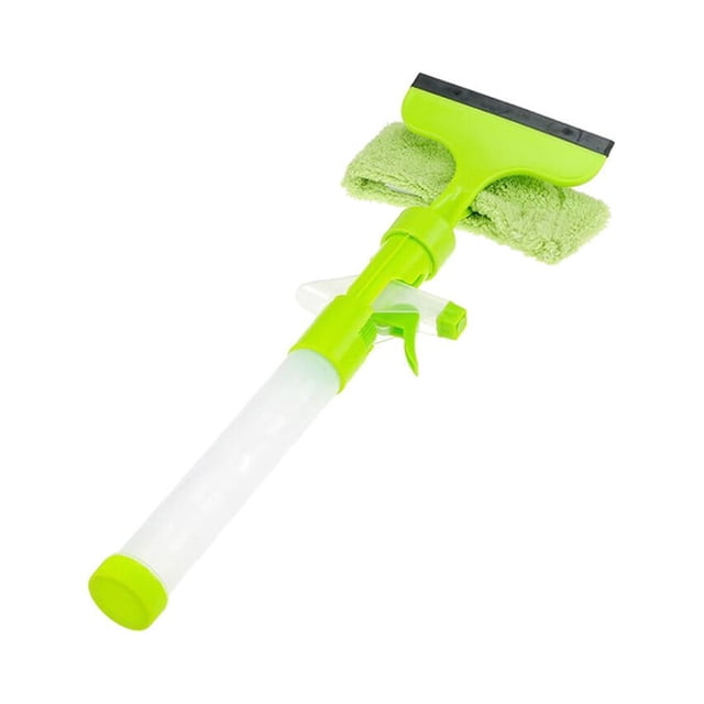 Shisuyan Multi Function Window Wiper Water Spray Window Cleaner Window Glass Cleaning Wiper (Green)