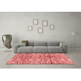 thumbnail image 3 of Ahgly Company Machine Washable Indoor Rectangle Abstract Red Modern Area Rugs, 7' x 9', 3 of 4