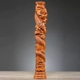 thumbnail image 3 of Rosewood carved dragon pillar ornament, Chinese zodiac dragon style, home wine cabinet desktop decoration, solid wood handicraft., 3 of 3