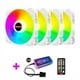thumbnail image 1 of Ventilador de refrigeración para chasis de ordenador de sobremesa, 12 cm, velocidad ajustable, LED, luminoso, silencioso, RGB, 1 of 6