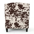 thumbnail image 4 of Equestria Studded New Velvet Club Chair, Milk Cow Print, 4 of 6