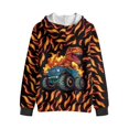 thumbnail image 2 of Chaqlin Fire Dinosaur Car Fleece Hooded Sweatshirt for Boys and Youth - Soft Loose Jacket for Fall and Winter Casual girls Fleece Sweatshirts, 2 of 7