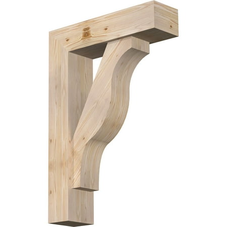 

Ekena Millwork 7 1/2 W x 28 D x 40 H Funston Block Smooth Bracket w/ Offset Brace Douglas Fir