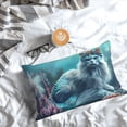 thumbnail image 5 of Sikiie Cat Underwater Fantasy Pillow Covers, Throw Pillow Case Cushion Covers,Cushion for Bedroom,Couch,Home-16"x24", 5 of 6