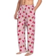 thumbnail image 2 of Xecao Strawberries Men's Straight Lounge Pajama Pants: The Ultimate in Comfortable Sleepwear, 2 of 9
