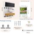 thumbnail image 2 of Mail Organizer Wall Mount，Key Holder Mail and Key Organizer for Wall with Shelf, Chalkboard, Corkboard, Home Decor for Room Office Entryway(Ivory White), 2 of 18