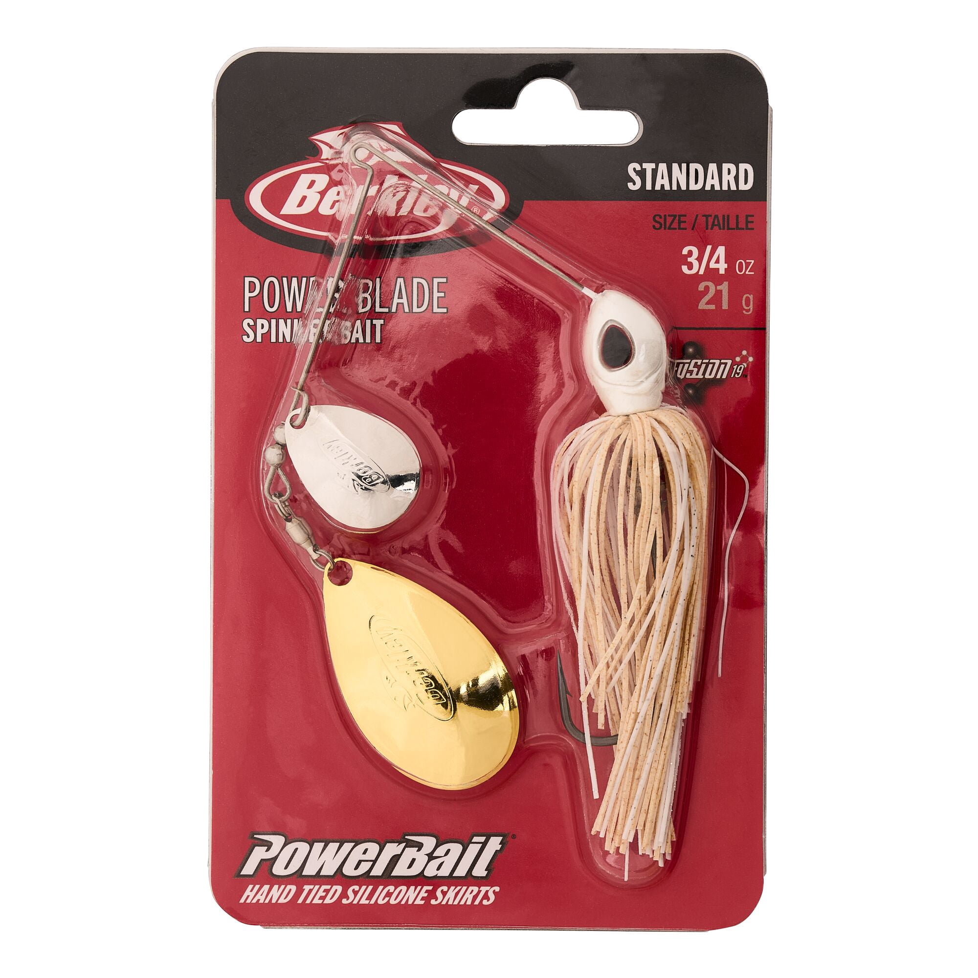 Berkley Power® Blade Standard, Spinnerbaits, White/Silver + Gold (1 Count)