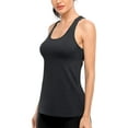 thumbnail image 5 of Women's Square Neck Quick Dry Stratch Camisole Backless Cross Knot Sport Tank Tops, 5 of 6