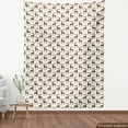 thumbnail image 4 of Ambesonne Nature Fabric by the Yard Upholstery, Repeating Deer Silhouettes, 2 Yards, Umber Pale Green White, 4 of 5