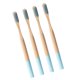 thumbnail image 5 of 4 cepillos de dientes de bambú biodegradables, ecológicos, para viajes y uso doméstico (azul cielo)., 5 of 7