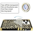 thumbnail image 4 of wqlpp-iPhone 14 Pro Max Case with Ring for Women, Gold Gorgeous Rhinestone Bling Diamond Kickstand, Premium for iPhone14 Pro Max 6.7'' - Leopard, 4 of 4