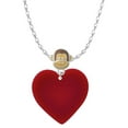 thumbnail image 1 of Delight Jewelry Acrylic 1" Maroon Heart Mia Monkey Charm Necklace, 1 of 4