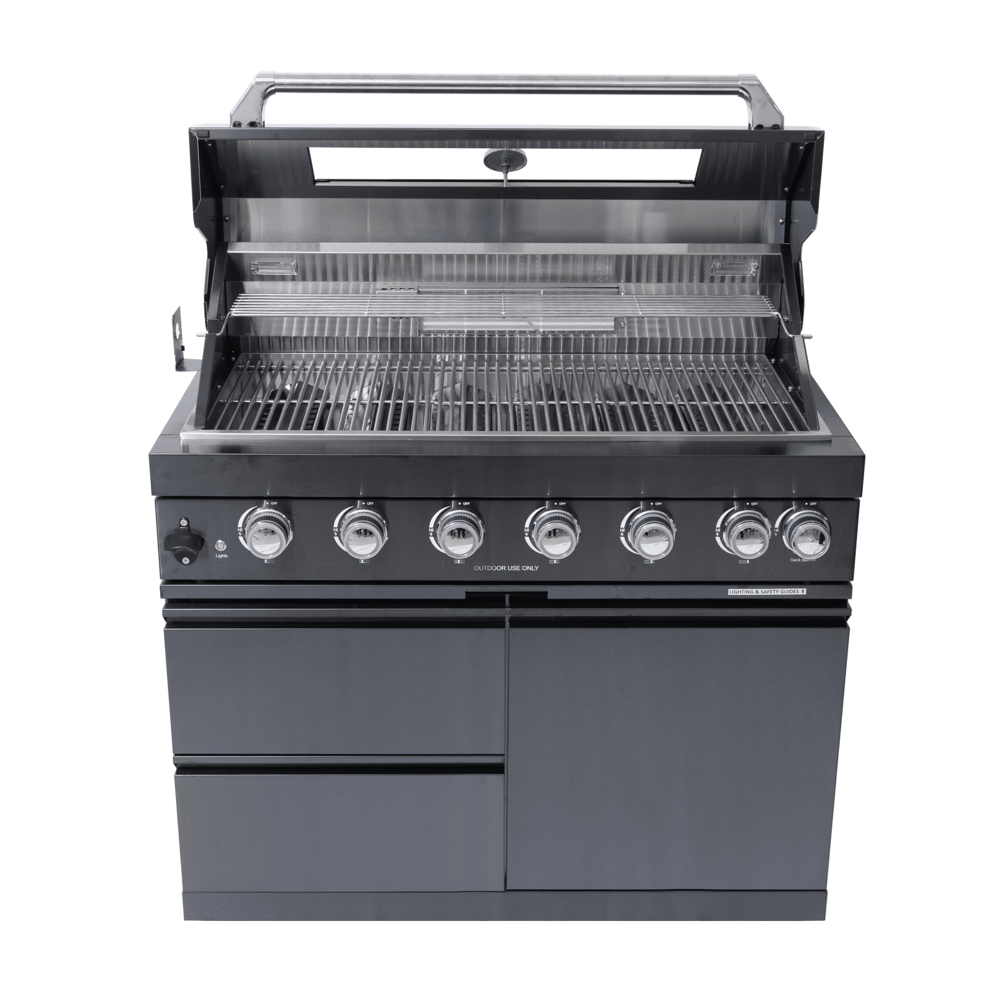 Black galaxy granite countertops, 43-inch island gas grill, Six Burners Grill 85000BUT (LTL carry）