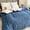 Blue, variant on 1PC Taffeta Fleece Comforter, Reversible Warm Bed Blanket, Ultra Soft Winter Bedding,King Size Gray
