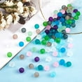 thumbnail image 5 of PH 10mm Frosted Glass Beads 120pcs Bracelet Bead 10 Color Round Loose Beads Transparent Frosted Bead for Necklace Bracelet Earring Jewelry Making Colorful, 5 of 9