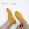 thumbnail image 4 of 8 Pairs Yellow Ankle Socks Women's Thin Athletic Running Low Cut No Show Sport Socks With Heel Tab, 4 of 7