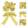 thumbnail image 2 of 1 Conjunto de Bowknots de Navidad Bowknots de Navidad Festival Ornamentos de flores brillantes, 2 of 5