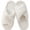 Graceful White, variant on Women's Open Toe Slippers Fluffy Cross Band House Shoes with Anti Skid Sole for Outdoor Amber Cheetah,7-8 US