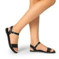 thumbnail image 2 of DREAM PAIRS Women's Ankle Strap Flat Sandals Open Toes One Band Buckle Summer Dressy Sandals, 2 of 7