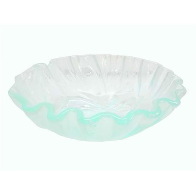 EB-GS42 14 in. Clear Freeform Wave Glass Vessel Sink