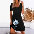 thumbnail image 2 of ICHUANYI Women Casual Loose Dress Short Sleeve Sundress Flowy Print Dressess Fashion Cloth 2024, 2 of 5