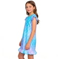 thumbnail image 4 of RMGVDSD Casual Dresses For Girls Nightgown Colorful Print Flutter Sleeve Dress Toddler Kids Crew Neck Cute Sundress Princess Nightdress 18-24 Months, 4 of 5