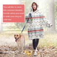 thumbnail image 4 of Wearable Oversized Blanket,Christmas Tree and Bird Pattern Wearable Blanket Hoodie for Adults,Cozy Hooded Blankets with Super Pockets,Super Warm Fuzzy Pullover for Women & Men, 4 of 6