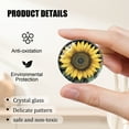 thumbnail image 3 of Glass Refrigerator Magnet 6Pcs Magnetic Fridge Sticker,Decor for Kitchen,Whiteboard,Cabinet,Radiant Sunflower In Full Bloom, 3 of 5