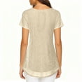 thumbnail image 5 of Kbndieu Womens Short Sleeve T-Shirt Sparkling Solid Color Tops Round Neck Basic Tees Going Out Tops for Women Trendy Loose Casual, 5 of 8