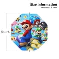 thumbnail image 2 of Lsque Mario Pattern 4" Drink Coasters Set of 4, PVC Leather Absorbent Coasters, Table Coaster Set Decorative Coffee Cup Coasters Housewarming Gift, 2 of 7