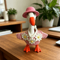 thumbnail image 5 of RUINIXCW 7 Inch Desk Goose Outfits Desk Duck Outfit Mini Porch Goose Outfit  for Desk Goose Figurine Summer Desktop Goose Clothes Pink Tulle Princess Dress and Hat and Hat Set (No Goose), 5 of 9