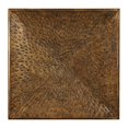 thumbnail image 2 of MY SWANKY HOME Large Bronze Metal Wall Sculpture Square | Textured Pierced Rustic Modern Iron, 2 of 4